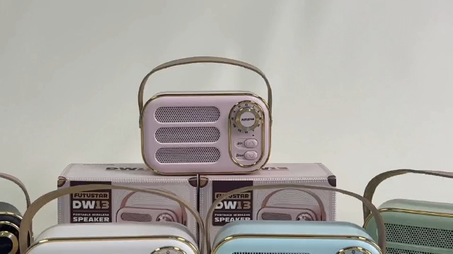 Amazon.co.jp: 可愛い レトロ Bluetoothスピーカー 小型 ピンク つまみ