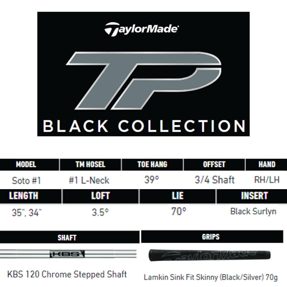 Amazon | テーラーメイド 2024 TP Black Soto L-Neck パター 右用 TP