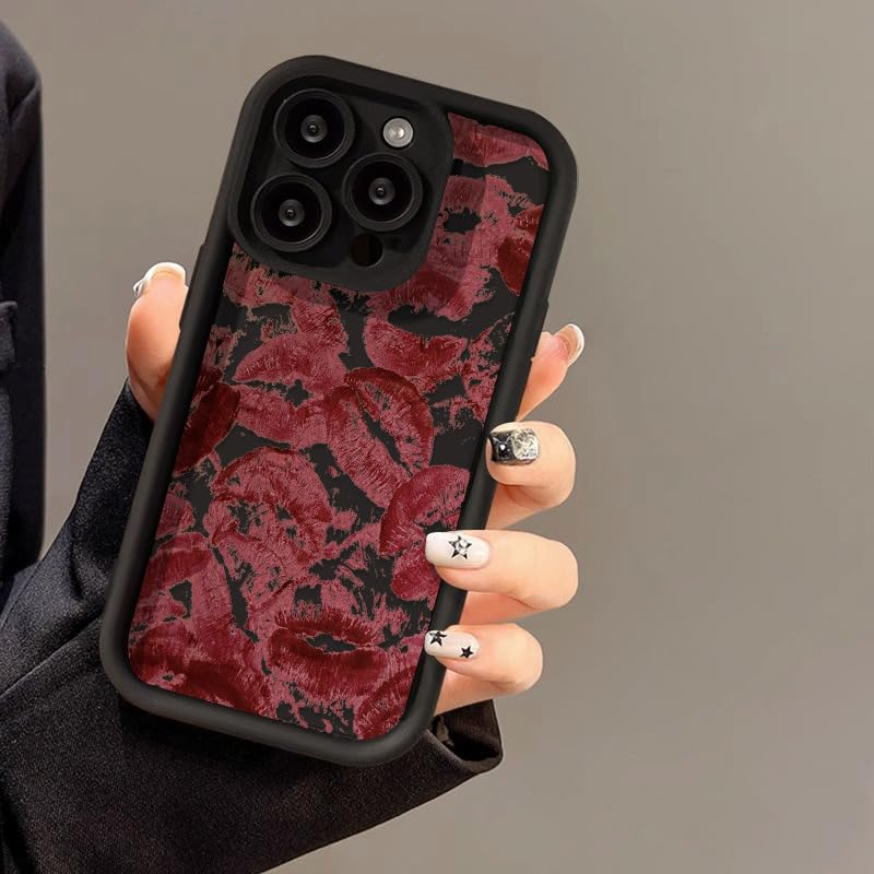 Amazon.com: TRADAY Red Kiss Phone Case Compatible with iPhone 13