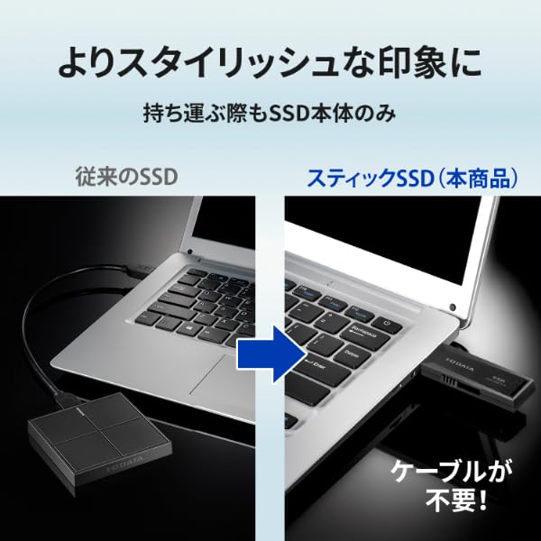 Amazon | IODATA スティックSSD テレビ録画/PC対応 500GB USB-A 小型