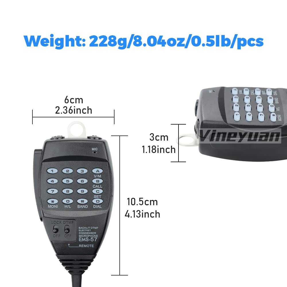 Amazon.com: Vineyuan EMS-57 DTMF 8Pin Mic Microphone for Alinco DR