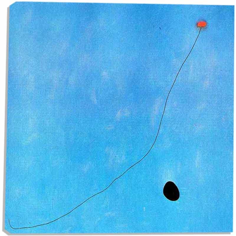 Amazon｜ジョアン・ミロ《ブルーIII》 近代美術 油彩画 画壁の