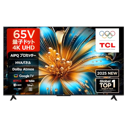 Amazon | 【Amazon.co.jp限定】TCL テレビ 65V型 4K 量子ドット 65T6C
