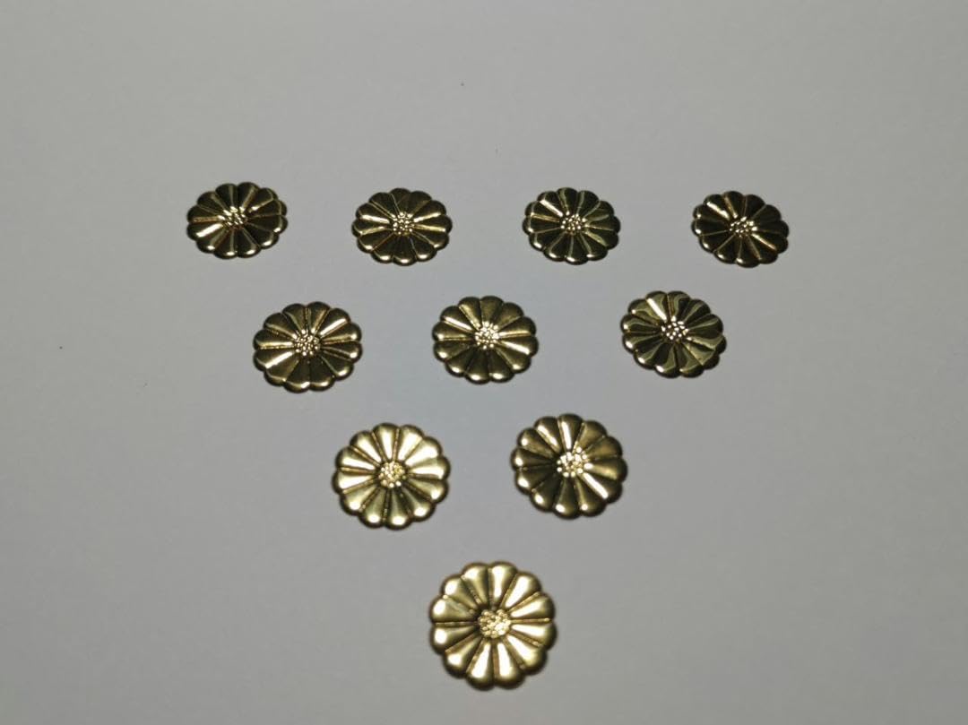 Amazon.co.jp: 菊紋金具 直径16mm 10枚 アルミ、 神殿、神輿、神棚