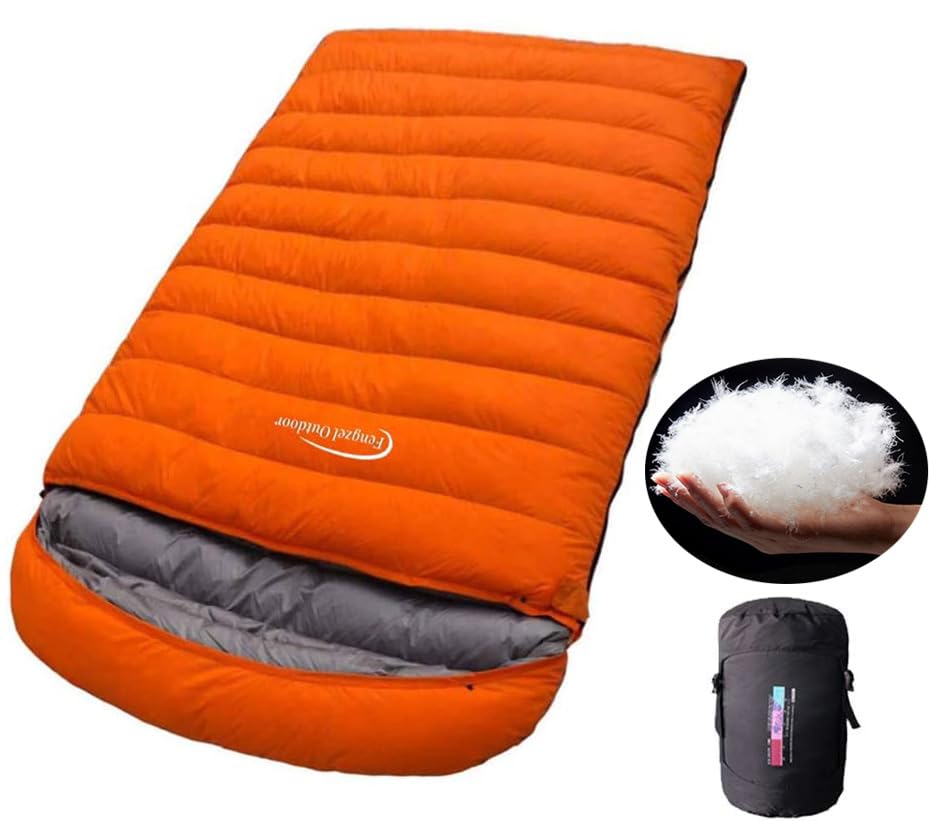 Amazon.co.jp: Fengzel Outdoor 二人用寝袋 封筒型 230*150cm足が