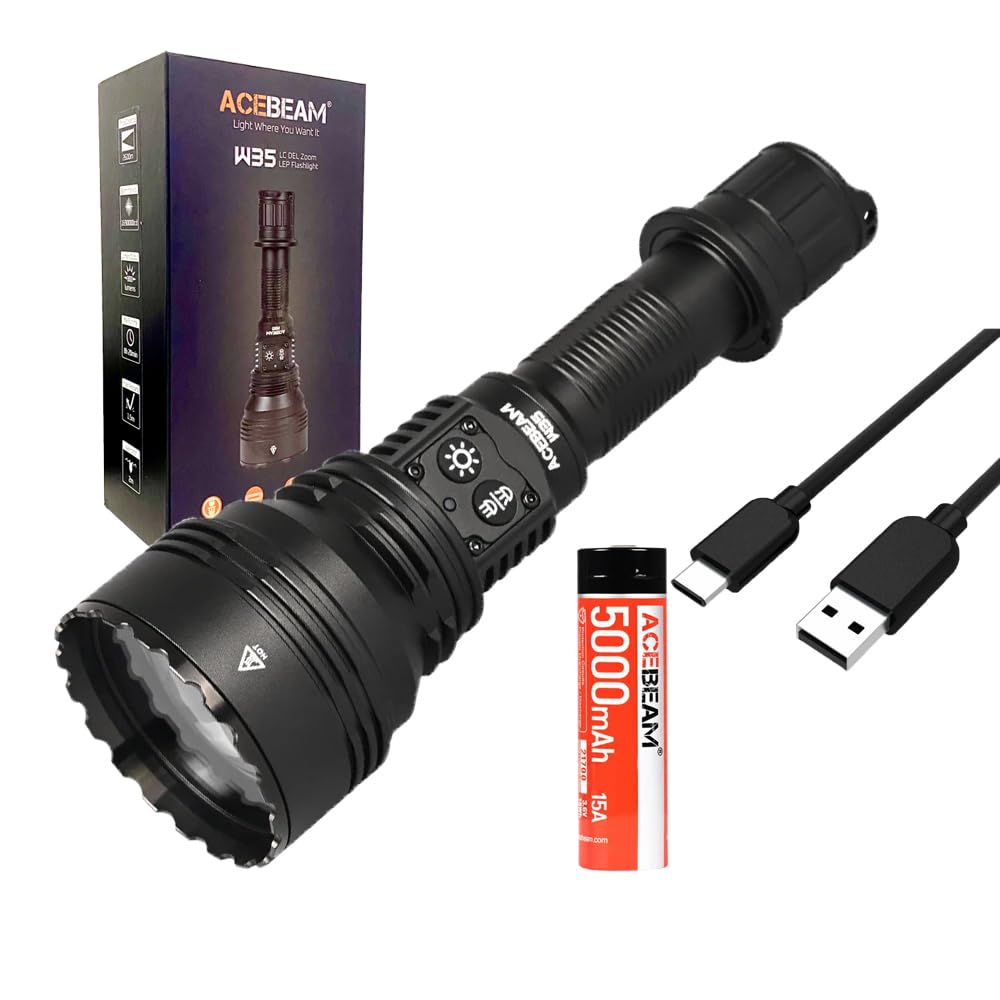 Amazon.co.jp: Acebeam W35 LC DEL Zoom LEP 懐中電灯 - 800ルーメン