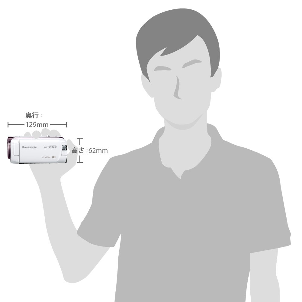 Amazon | 【整備済み品】 パナソニック HDビデオカメラ W570M ワイプ