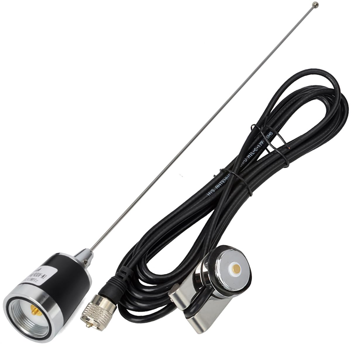 Amazon | HYS デュアルバンドモバイルアンテナ 2m/70cm VHF/UHF ハム