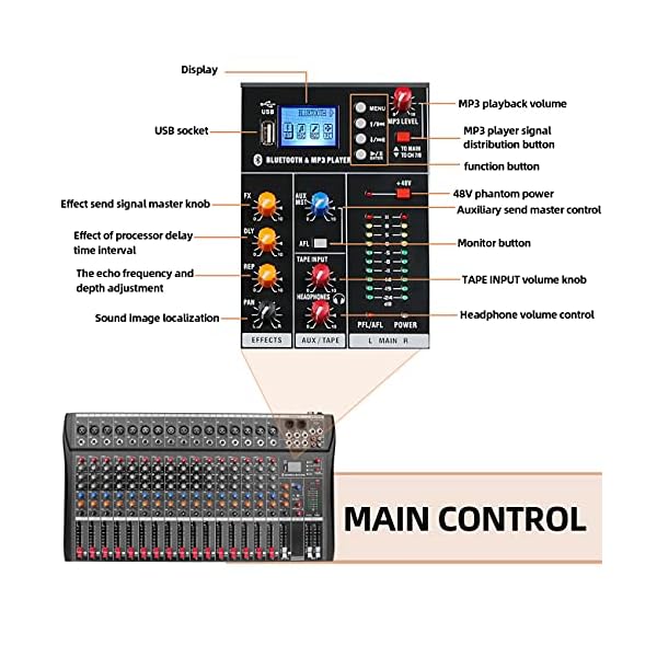 Depensheng DX16 DJ Sound Controller Interface w/USB Drive for