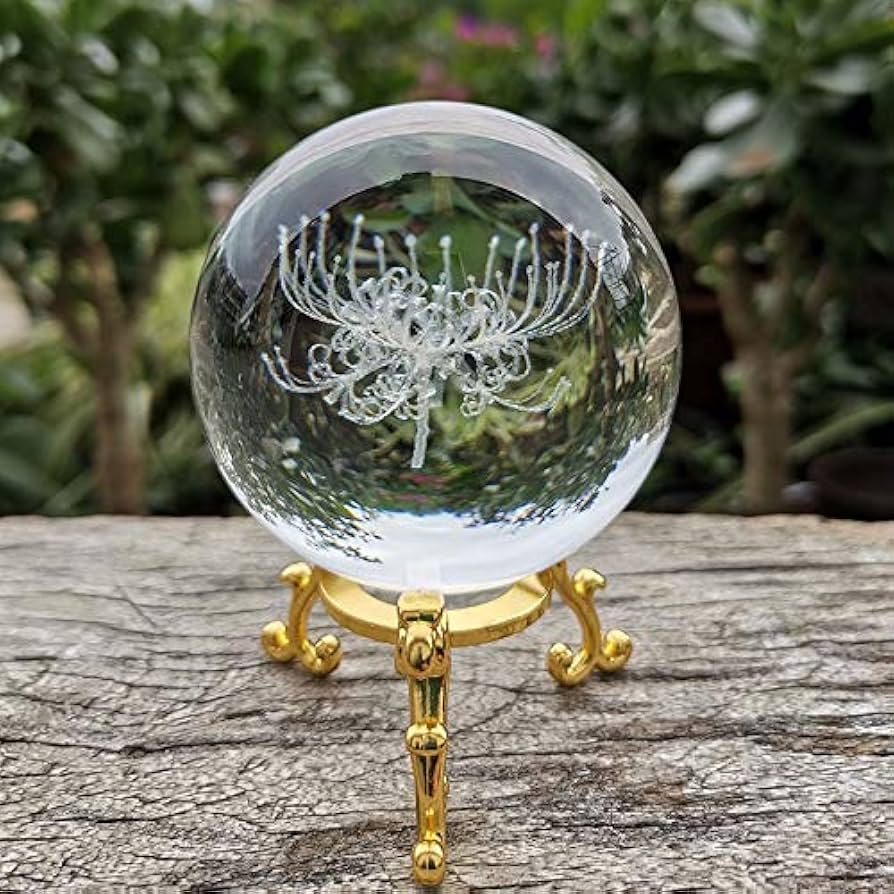 Amazon.co.jp: 占い水晶玉を見つめる クリスタル3Dボールエク