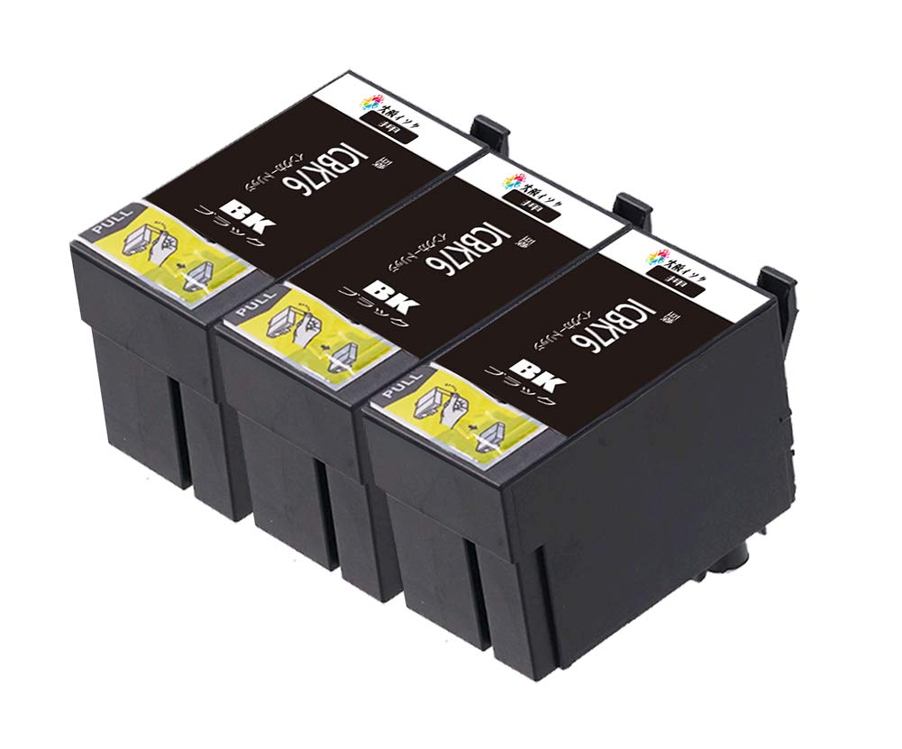 Amazon.co.jp: エプソン epson 互換インクカートリッジ ic76 ICBK76 黒
