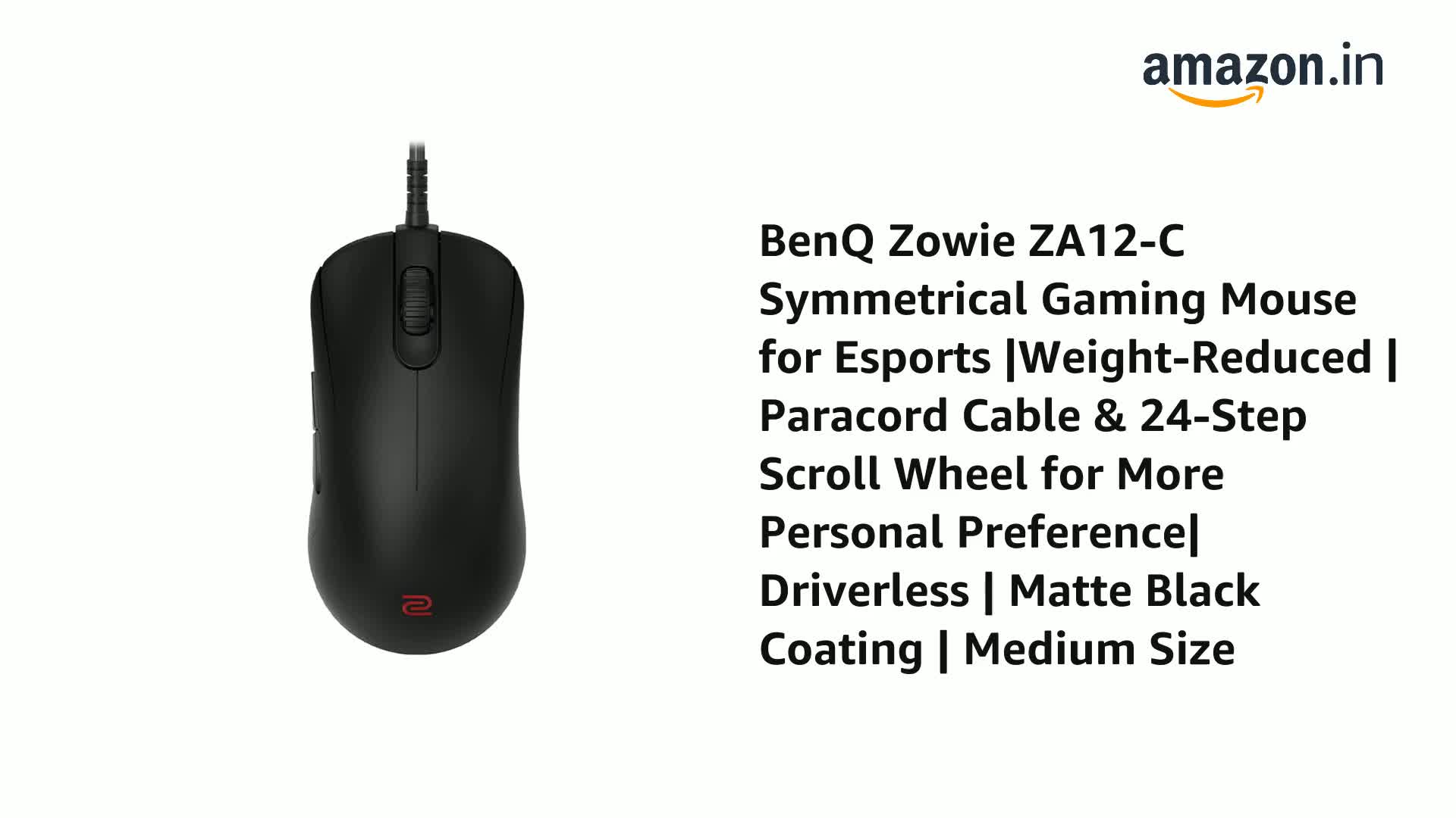 Amazon.in: Buy Zowie BenQ ZA12-C Symmetrical Gaming Mouse for