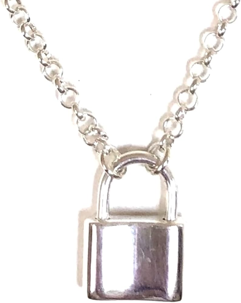 Amazon.com: Padlock Necklace, Sterling Silver Padlock Necklace