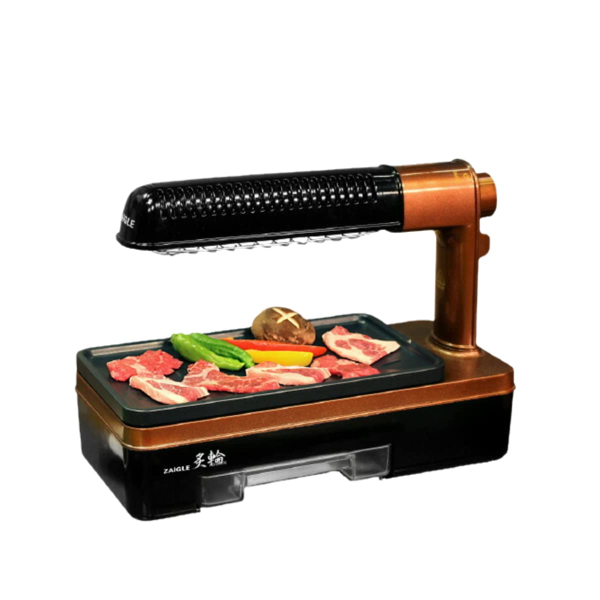 Amazon | ザイグル 煙の出ない無煙ロースター 炙輪 GOLD 1~2人用