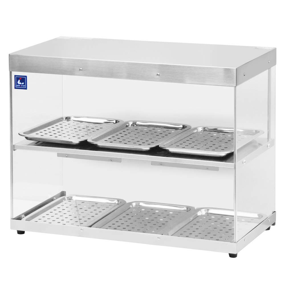 Amazon | 業務用フードケース ホットショーケース 3面ガラス(背面扉