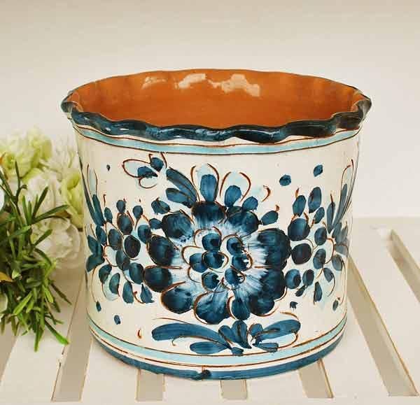 ☆匿名配送☆アンティーク 骨董 陶器 焼物 藍色の大鉢 ☆匿名配送