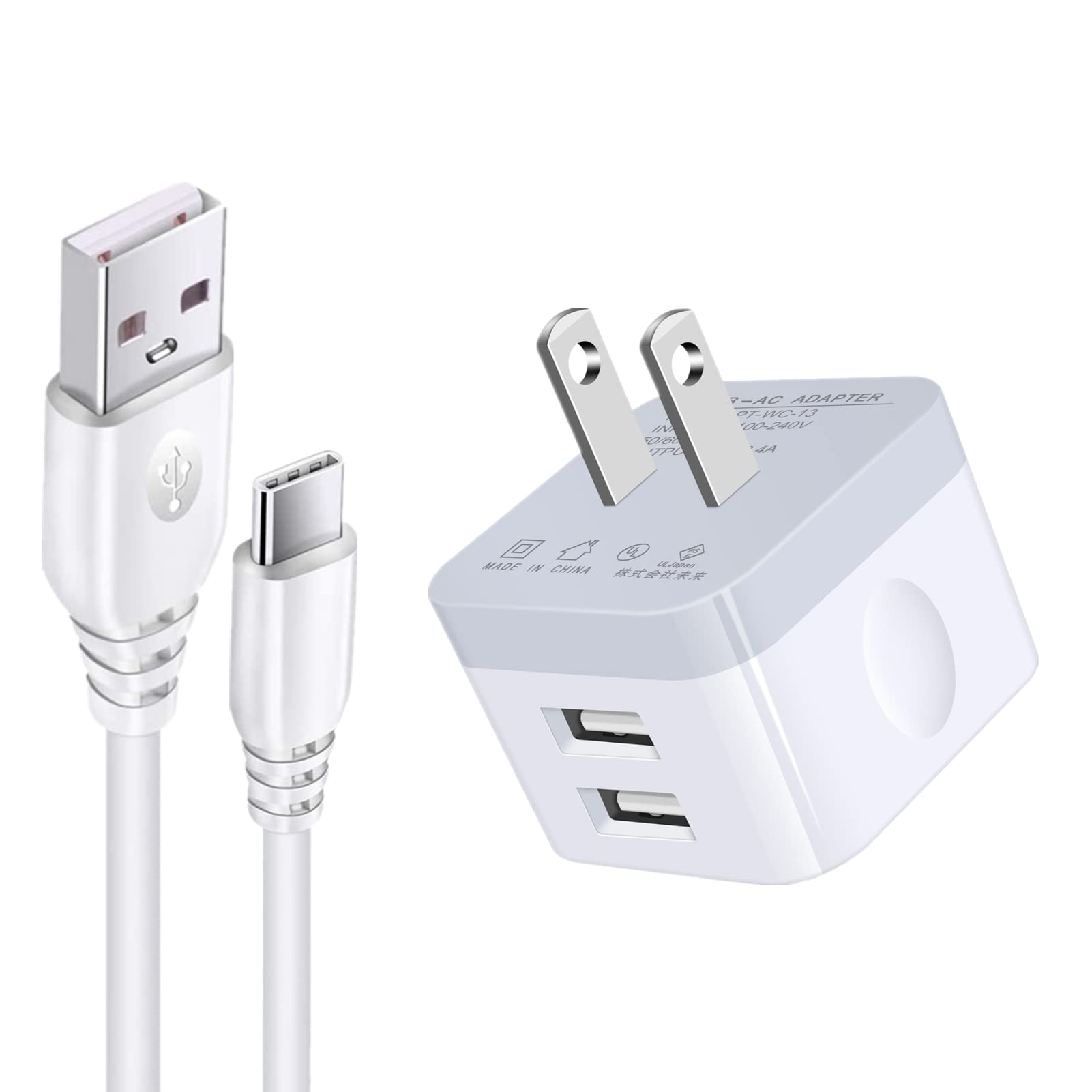 Amazon | USB充電器 コンセント 横向き2ポート ACアダプター スマホ