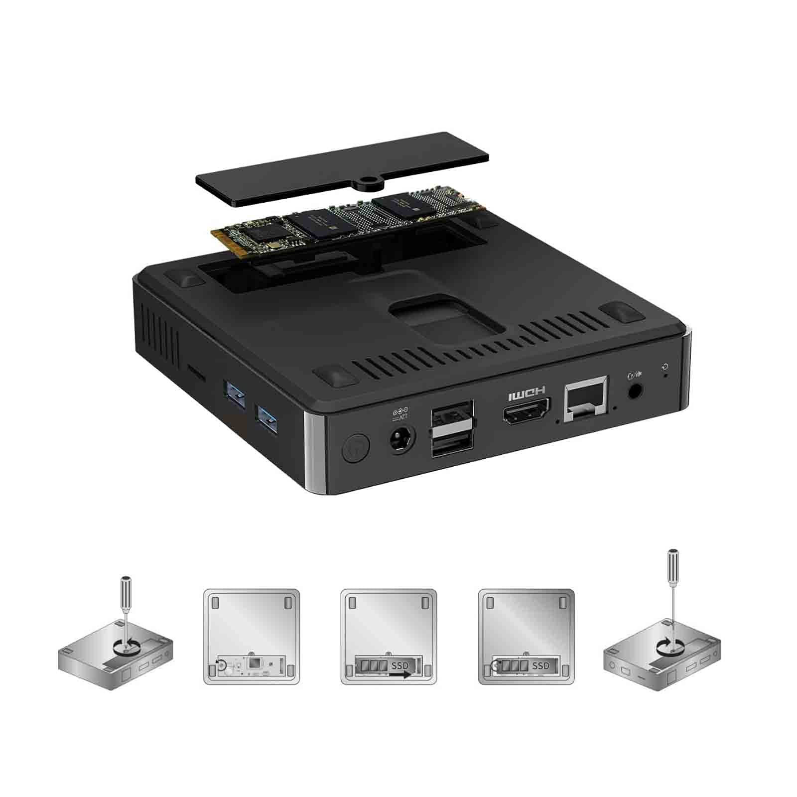 Amazon.co.jp: BMAX ミニPC Windows 10 Pro 6GBメモリー 64GB M.2 SATA