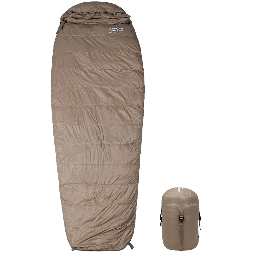 Amazon.co.jp: Soomloom寝袋マミー型ガチョウダウンシュラフTwilight