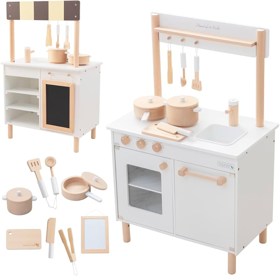 Amazon | 木製おもちゃのだいわ ナチュラルカフェキッチン（9割完成品