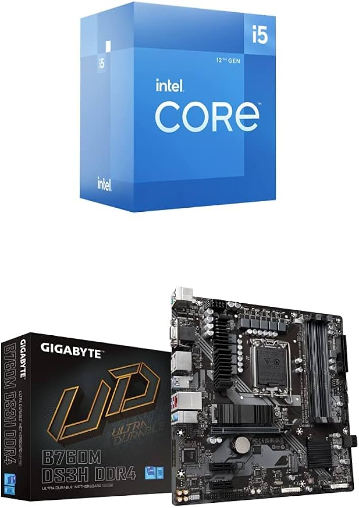 Amazon.com: Intel Core i5 Core 12400F + GIGABYTE B760M DS3H DDR4