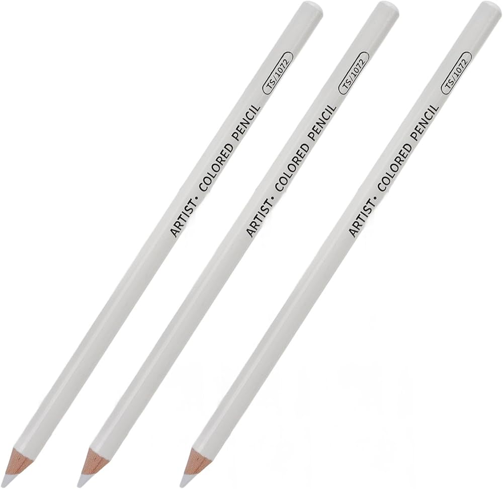 Amazon | ホワイトチャコール鉛筆 3本 3.8mm リフィルホワイトチョーク