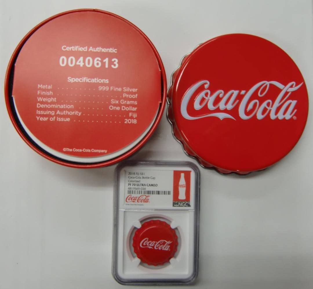Amazon.co.jp: 本物保証A127 NGC認定 コカコーラ ボトルキャップ 1ドル