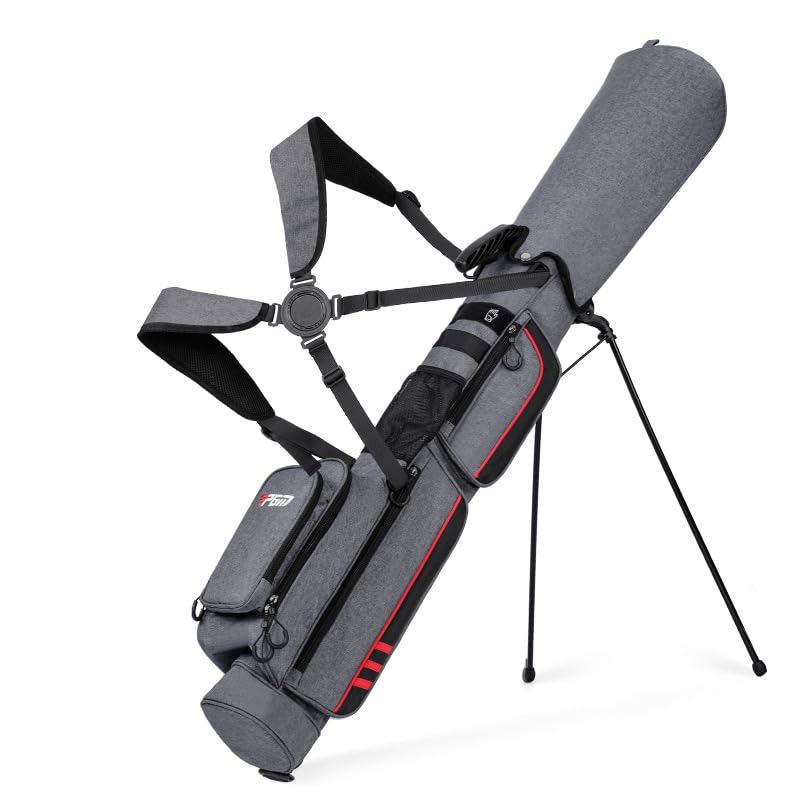 Amazon.co.jp: ゴルフ キャディバッグ スタンド式 3分割 ショルダー
