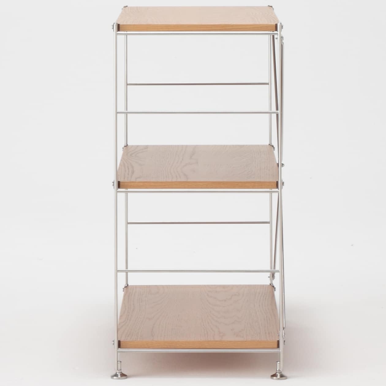 Amazon｜無印良品 ステンレスユニットシェルフ オーク材棚セット