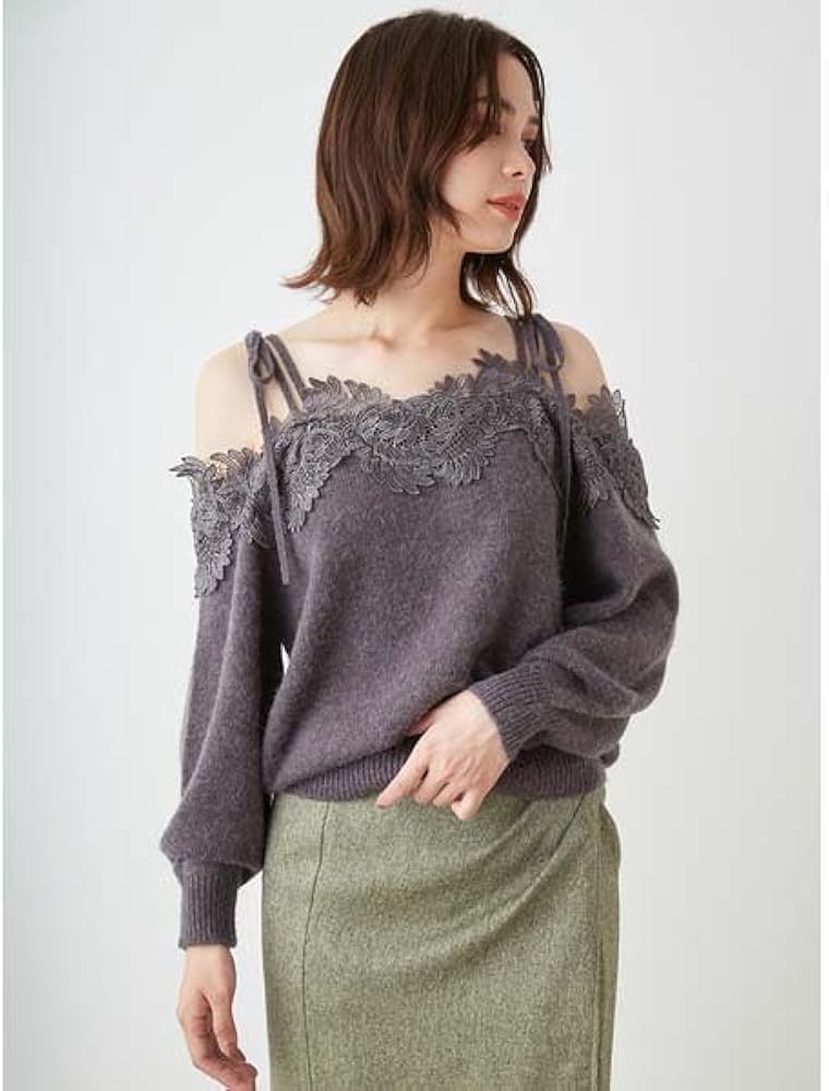 Amazon | [スナイデル] レーストリミングオフショルプルオーバー