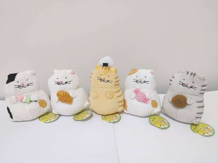 Amazon.co.jp: でぶねこ 食いしん坊 ミニスコ座りマスコット 全種類