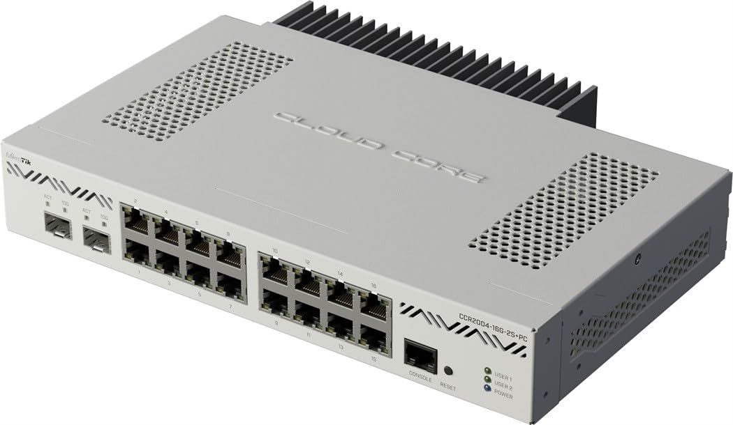 Amazon.com: Mikrotik CCR2004-16G-2S+PC Ethernet Router 16x Gigabit