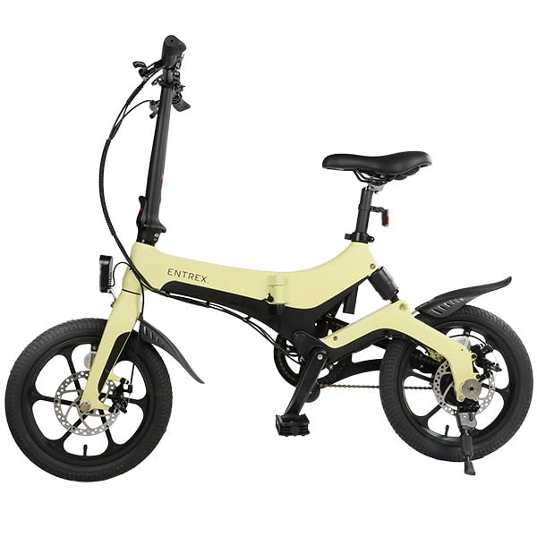 Amazon | 電動アシスト自転車 E-Bike S6 クリームイエロー 折り畳み式