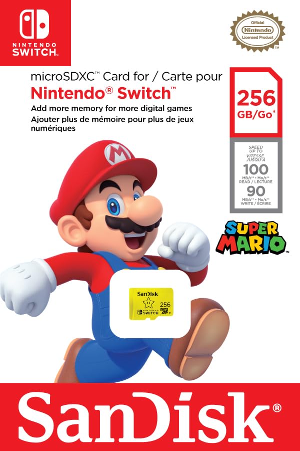 Amazon.com: SanDisk 256GB microSDXC-Card, Licensed for Nintendo