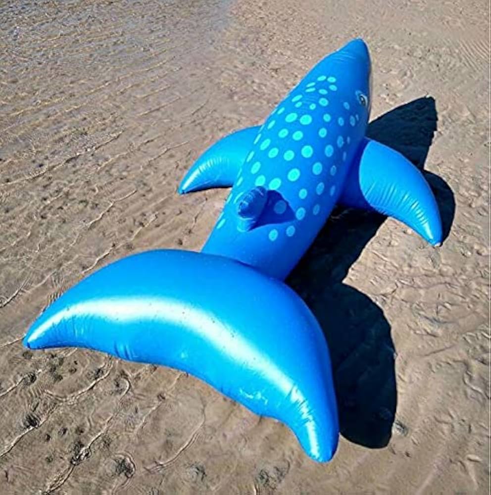 Amazon.co.jp: 空気ビニール風船 浮き輪 クジラ ブルー フロート 海外