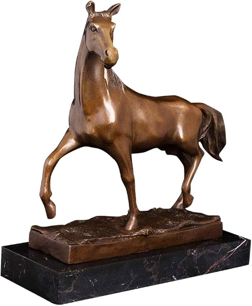 Amazon.co.jp: 銅像 青銅色の動物の馬の装飾の鋳造物の青銅色の金属の