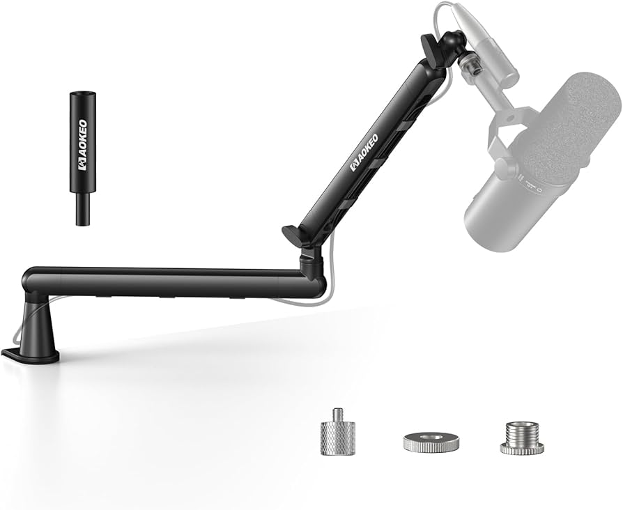 Amazon | マイクアーム、Aokeo AK-55デスクトップ薄型調整可能マイク