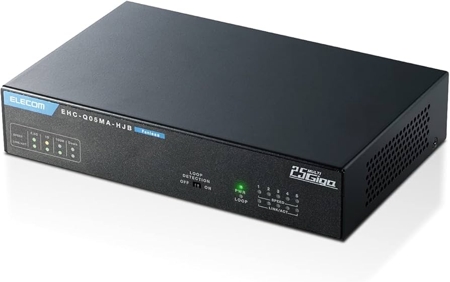 Amazon | エレコム(ELECOM)スイッチングハブ 5ポート 2.5ギガ対応 金属