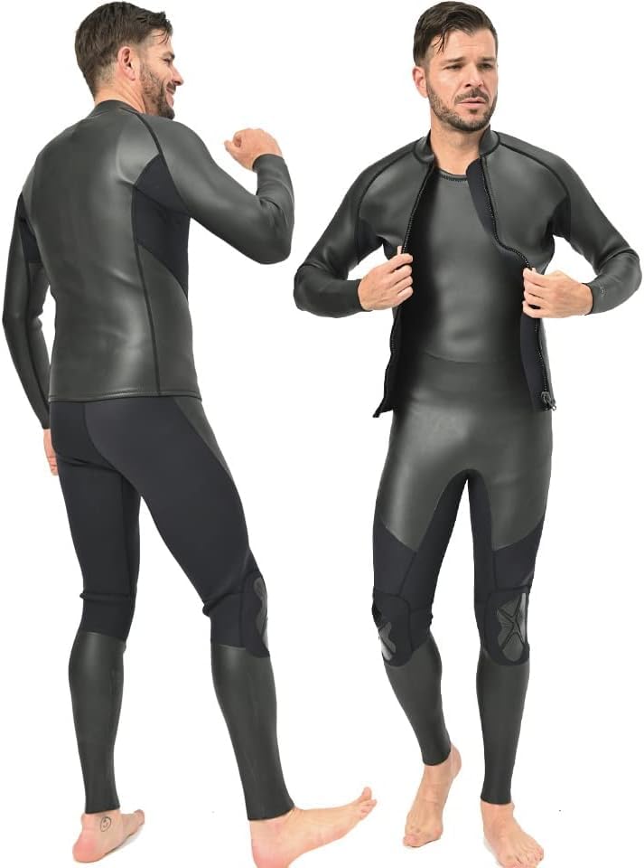 Amazon | ANDNEWYOU ロングジョン 長袖タッパー 3/2 2ピース ウェット