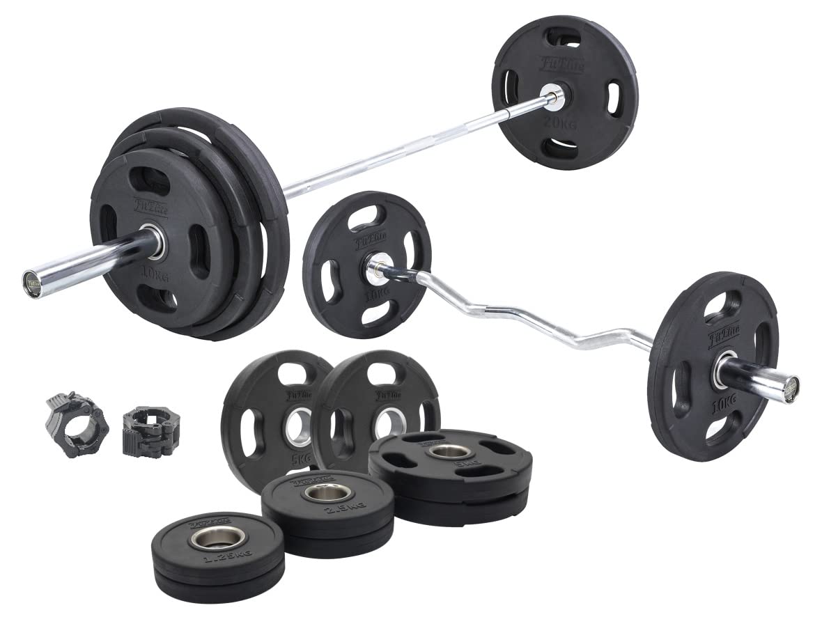 Amazon | FitElite(フィットエリート) オリンピックバーベル133KG