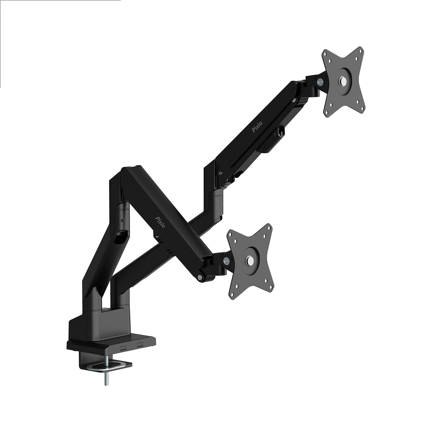 Amazon.co.jp: Pixio PS1D Wave Black モニターアーム デュアル 黒