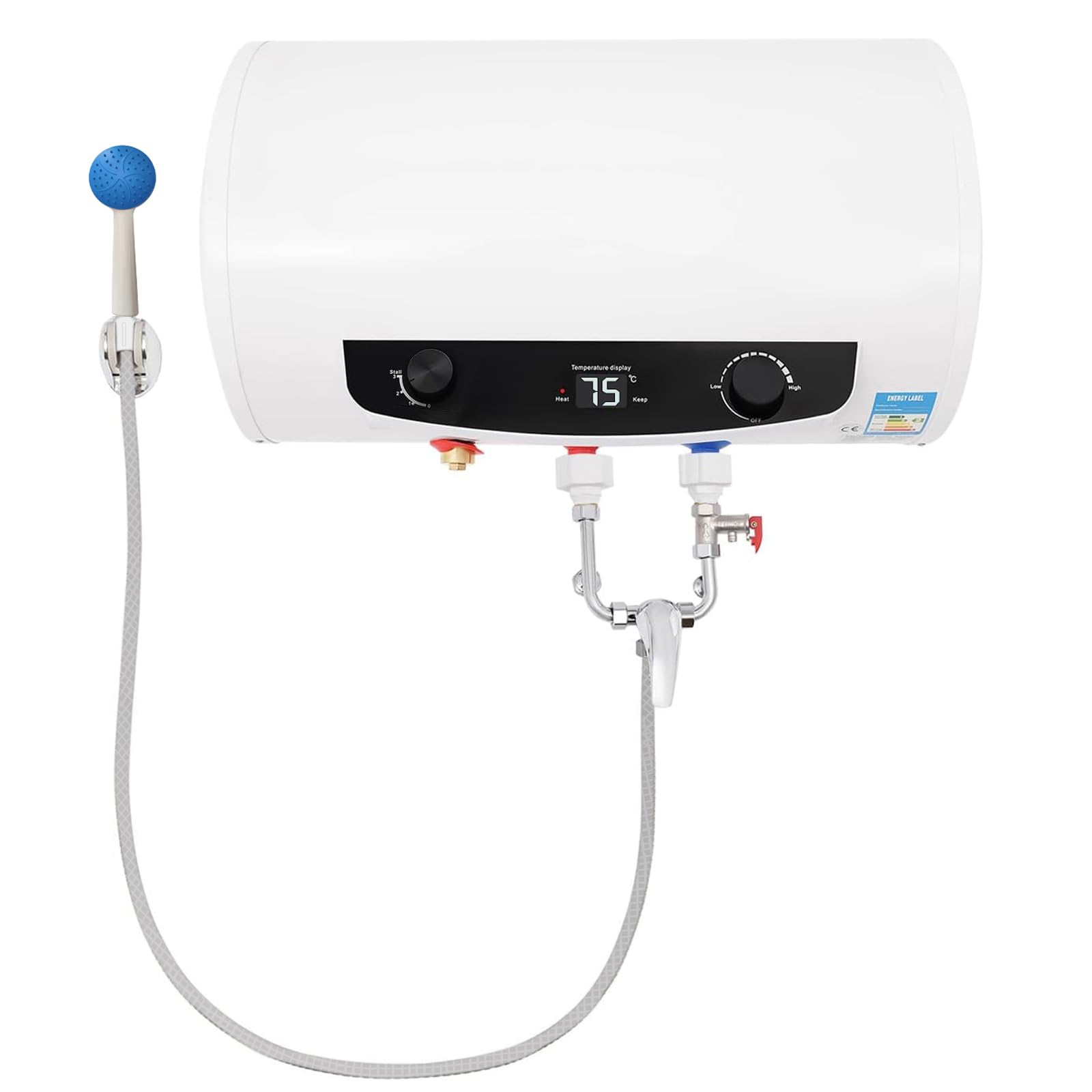 Amazon | SHENGOCASE 電気温水器 100V~110V 1500W 30℃~75℃調節可 電気