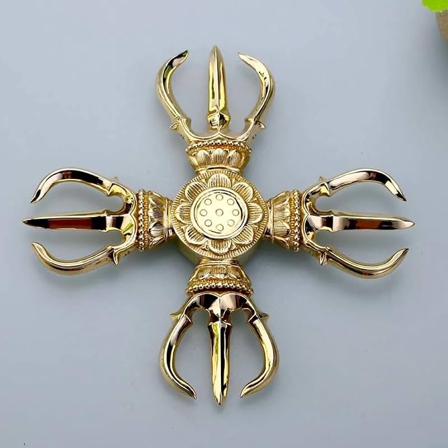 Amazon｜密教法具 輪宝 輪羯台 真鍮製仕上げ磨き 12cm 仏具 (輪羯台