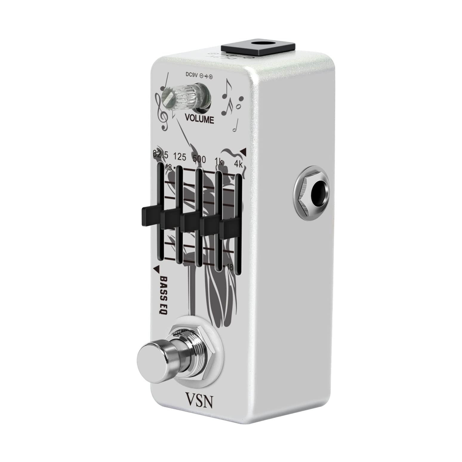 Amazon | VSN ギター ベース EQ ペダル 5 バンド イコライザー ペダル