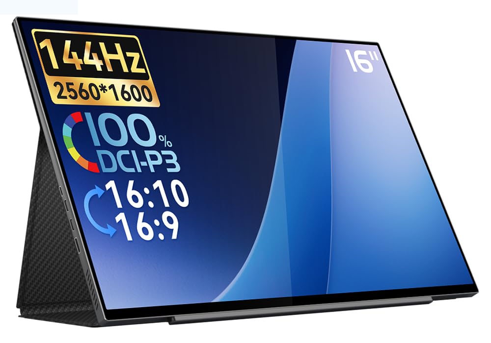 Amazon.co.jp: LANMEY モバイルモニター 16インチ 144Hz 2.5K QHD IPS