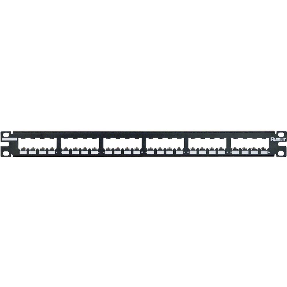 Amazon.com: Panduit CP24BLY 24-Port Flat Patch Panel, Black