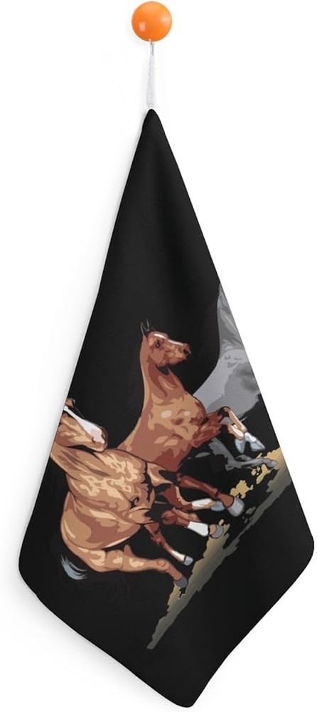 Amazon｜ハンドタオル 2枚セット 馬柄 タオル ループタオル タオル