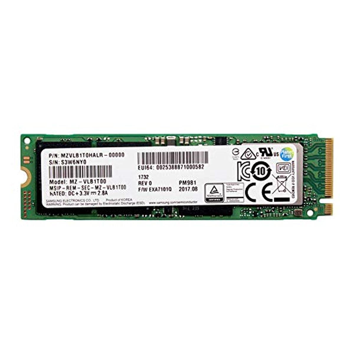Amazon | Samsung pm981aポラリス1tb M。2 NGFF PCIe gen3 x4、NVMe