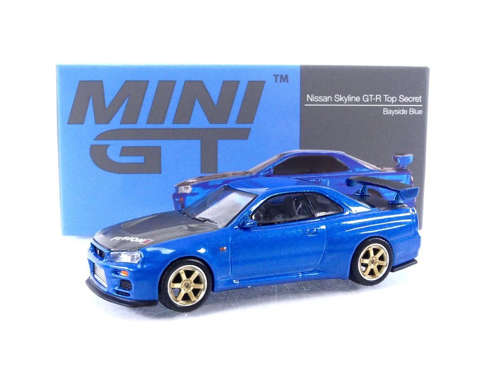 Amazon.com: MINI GT 1/64 Nissan Skyline GT-R R34 Top Secret