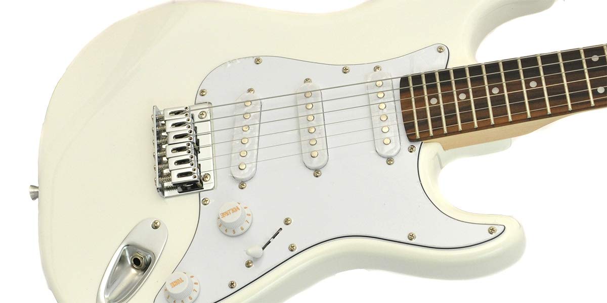 Amazon | PLAYTECH (プレイテック) エレキギター ST025 WHITE 570mm